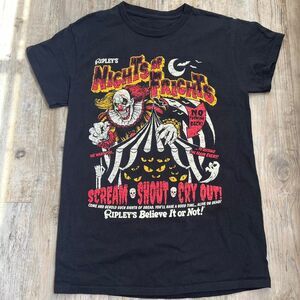 Halloween Vintage T-shirt Ripley's Nights of Frights M Black 90s Spooky